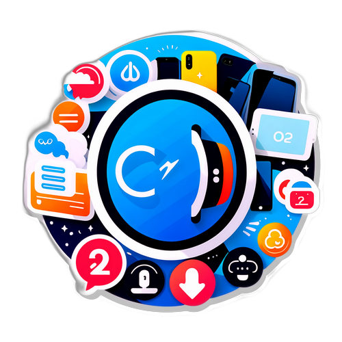 Sticker s tématem O2 výpadku