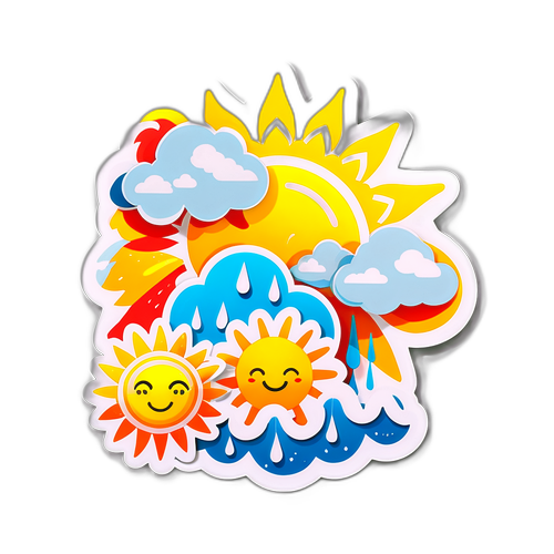 Sticker cu simboluri meteorologice