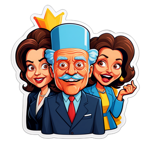 Satirical Sticker ng Modernong Iskandalo