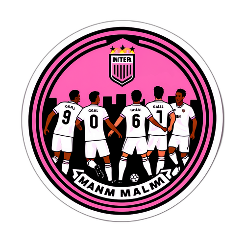 Inter Miami Fußballfeier Aufkleber