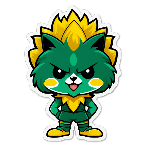 Stiker Maskot Deportivo Cali yang Minimalis