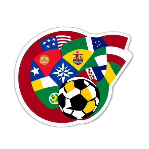 Reka Bentuk Abstrak Menggabungkan Bendera Santa Clara dan Sporting