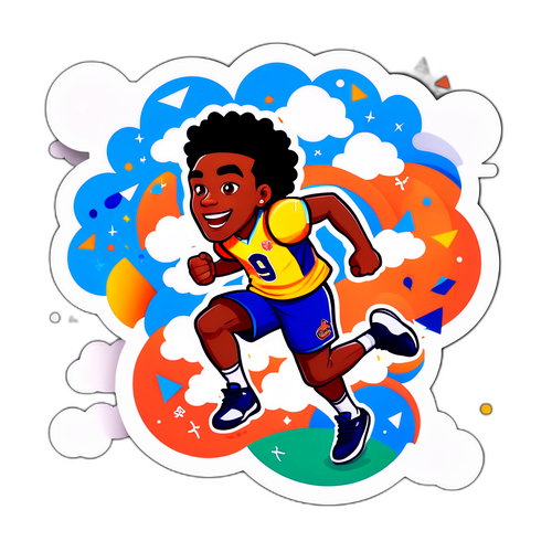 Whimsical Cartoon of D'Andre Swift