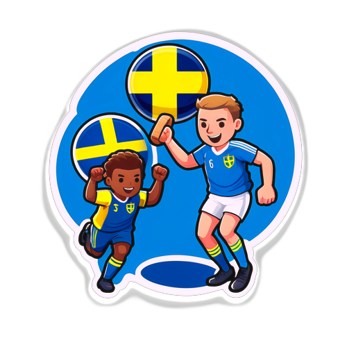 Sticker ya Ushindani kati ya Sweden na England