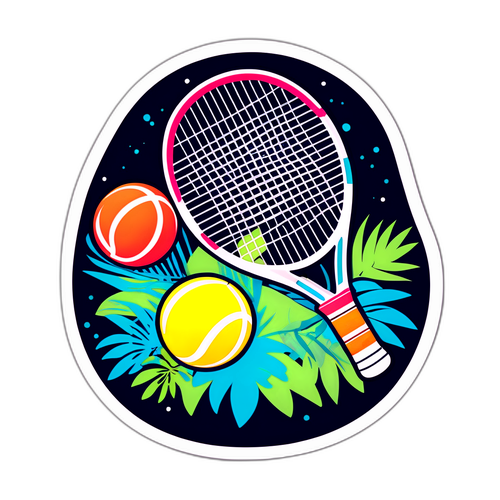 Makulay na Sticker ng ASB Classic Tennis Tournament
