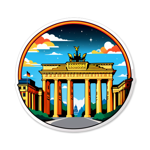 Galactic Germany: Ang Kahanga-hangang Pagsasanib ng Brandenburg Gate, Neuschwanstein Castle, at Berlin Wall sa Isang Mahiwagang Tanawin!