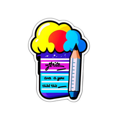 '생각을 적어라' 스티커 디자인