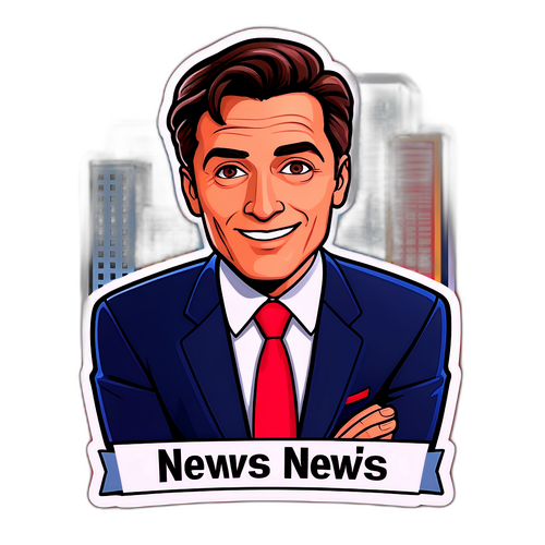 Adesivo a tema notizia con Giovanni Floris