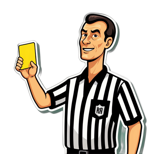 Hình ảnh trọng tài cầm thẻ vàng