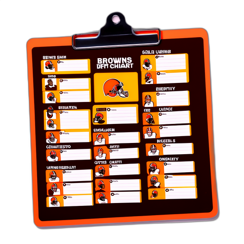 Browns Depth Chart Clipboard Sticker