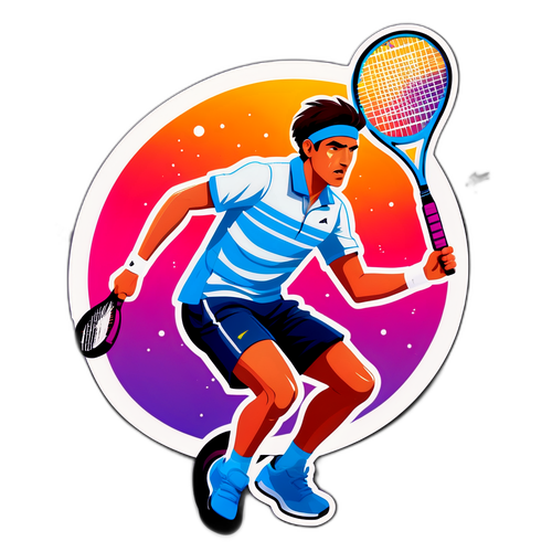 Карлос Алькарас у динамічному русі