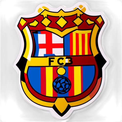 Sticker Menarik: Emblem Barcelona yang Berani Rayakan Pertandingan Melawan Bayern!