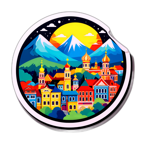 Ніжин: Пейзаж з вулицями та архітектурою