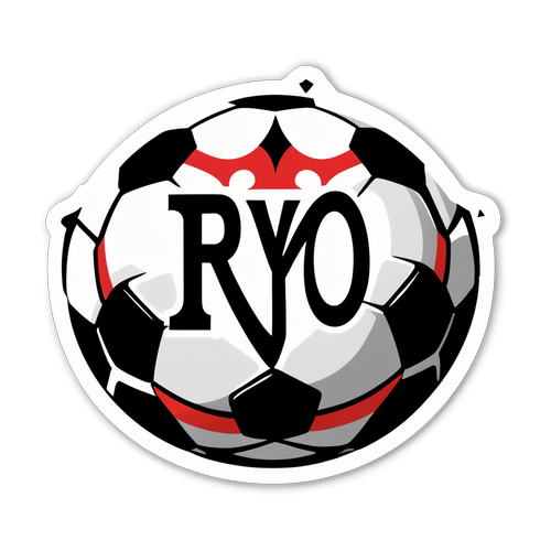 Sticker Rayo Vallecano con Balón de Fútbol