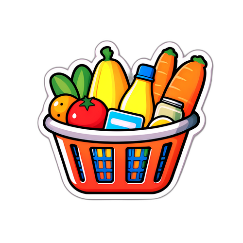 スーパーマーケットのショッピングバスケット