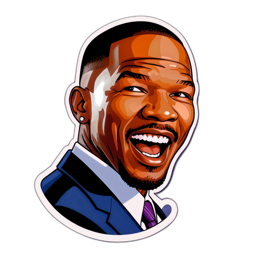 Un autocollant humoristique de Jamie Foxx