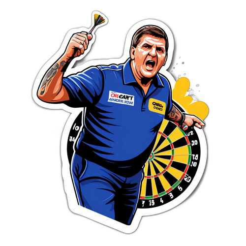 Actionfyldt klistermærke af Gary Anderson