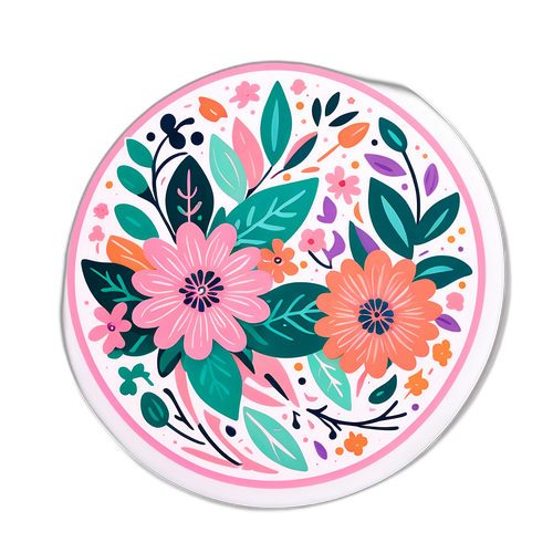 Design floral avec des couleurs pastel