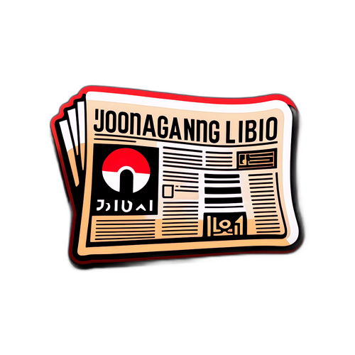 디지털 아트로 표현된 중앙일보 로고 스티커