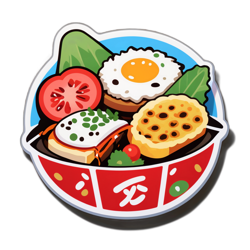 おとやの人気メニューアイテムステッカー