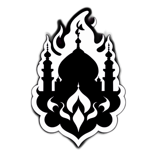 Mosquée Historique en Silhouette