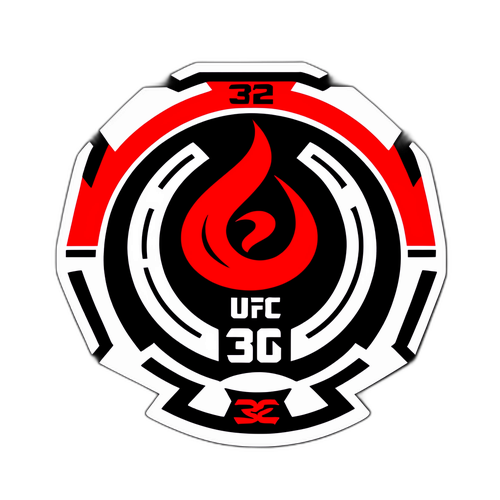 Дизайн наліпки з логотипом UFC 323