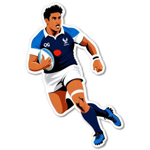 Oscar Jegou : Découvrez le Sticker Étonnant qui Fait Vibrer le Rugby Français!