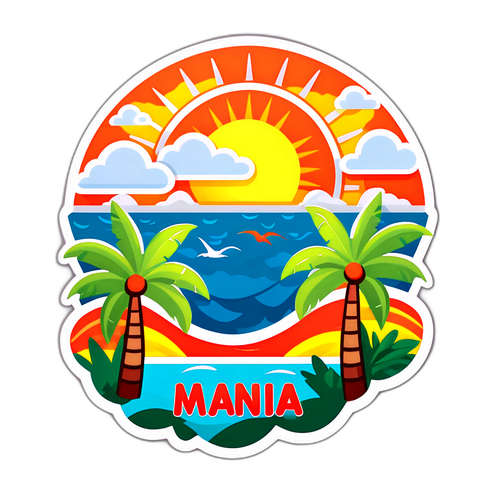 Sticker ng Halos Tropikal na Panahon