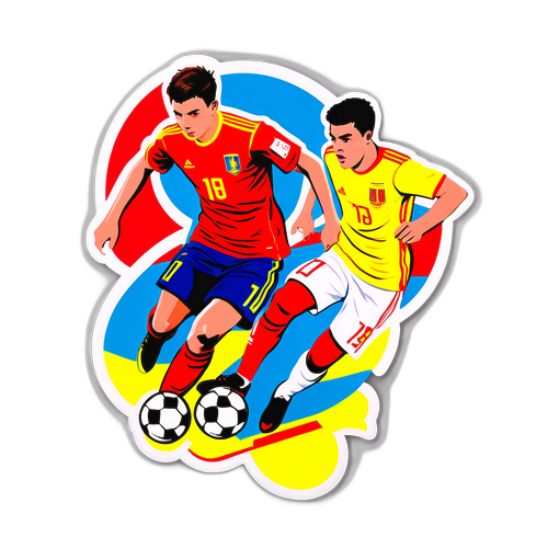Cảnh tranh tài giữa đội tuyển U-19 Romania và U-19 Tây Ban Nha