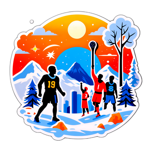 Luminen maisema urheilupatsaineen