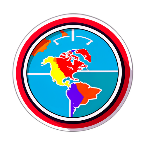 Стильний наклейка з картою сигналізації