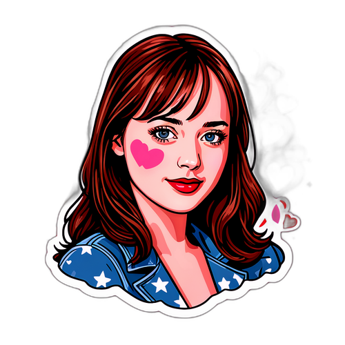 Autocollant amusant de Dakota Johnson