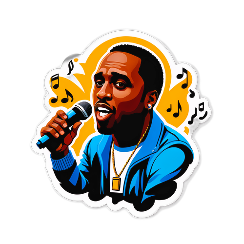 Lekfull klistermärke av P Diddy