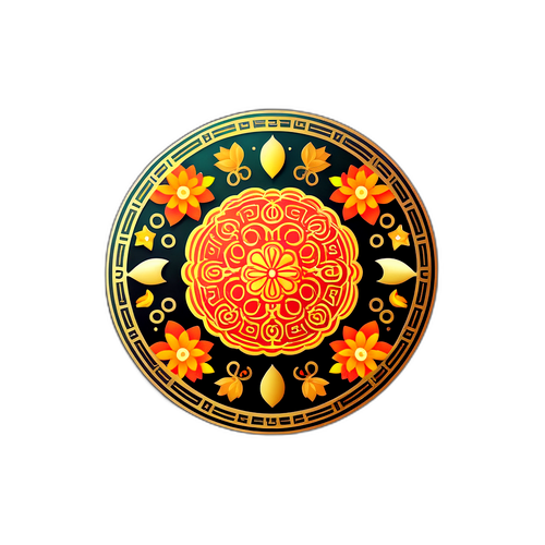 สติกเกอร์ลวดลายพระจันทร์สำหรับเทศกาลขนมไหว้พระจันทร์ 2025