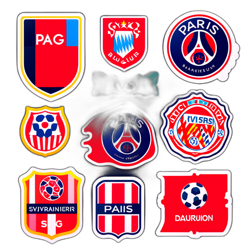 Návrh nalepovacích štítků pro zápas PSG vs Bayern