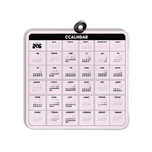 Stiker Kalender Minimalis 2025