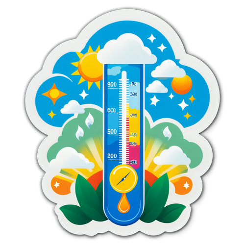 Ilustrasi Termometer Cuaca Hari Ini