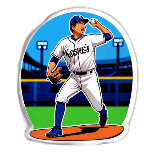 選手・吉田耕生の投球ステッカー
