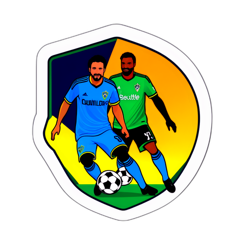 Adesivo de Cenário Amistoso de Futebol