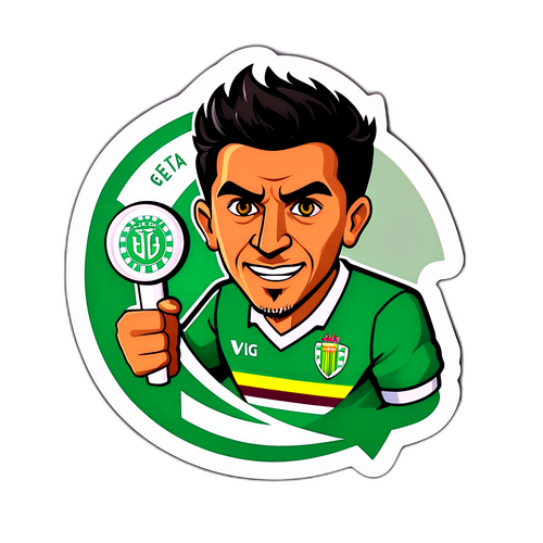 Aufkleber der Rivalität zwischen Betis und Getafe