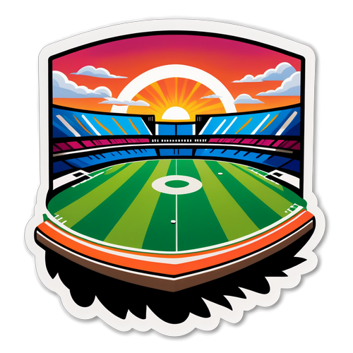 Lapangan Sepak Bola di Senja yang Menawan