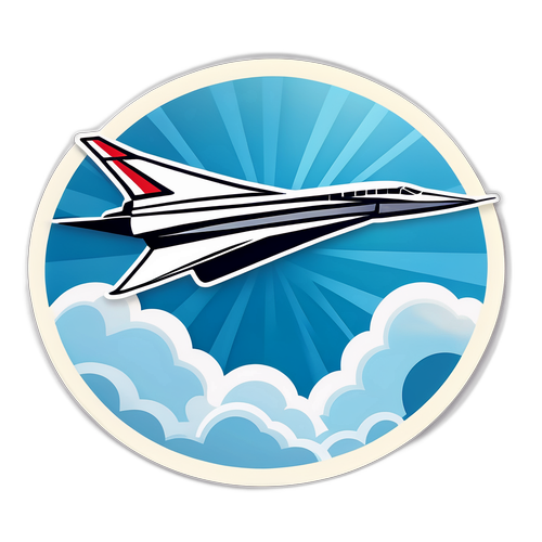 Stylisierte Concorde im Flug