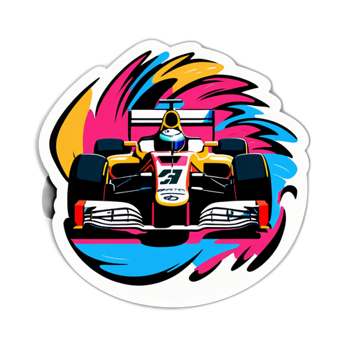 F1 Racing Bil Sticker Design