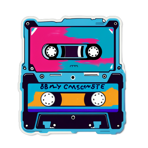 Retro Cassette Tape Sticker