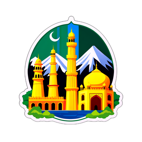 पाकिस्तान के प्रतिष्ठित स्थलों का स्टिकर