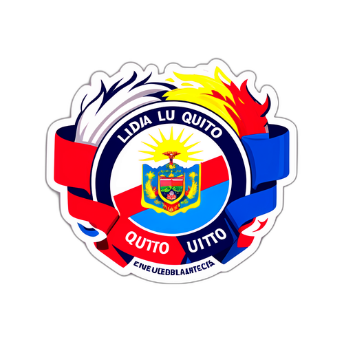 Stiker Penggemar LDU Quito yang Bergairah