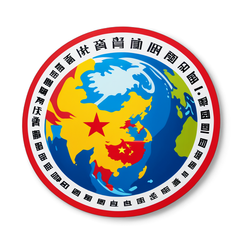 展示中国全球影响力的贴纸