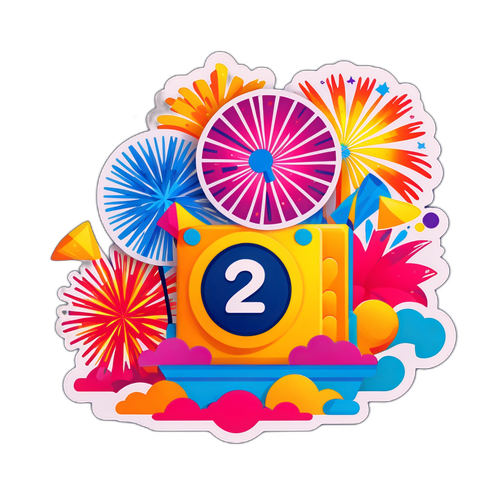 Stiker Penghitung Hari Kemeriahan 2026