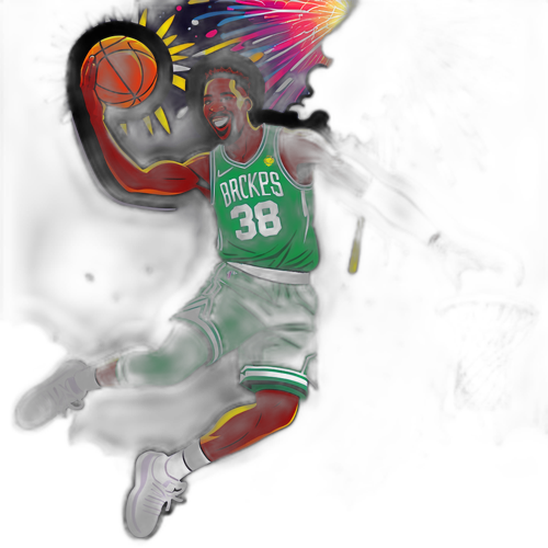 High-Action Dunk Sticker