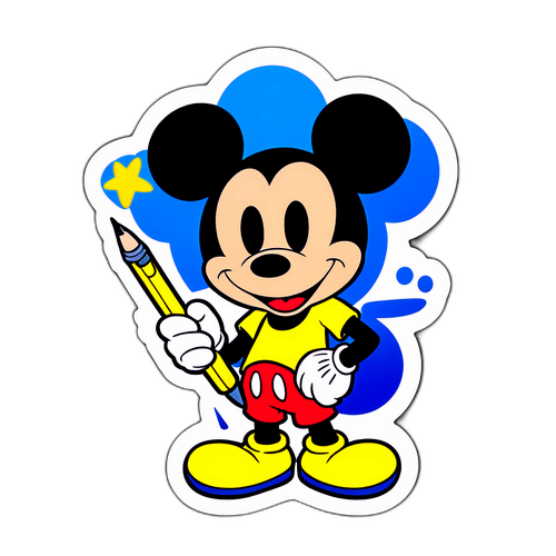 미키 팬 캐릭터 디자인 스티커